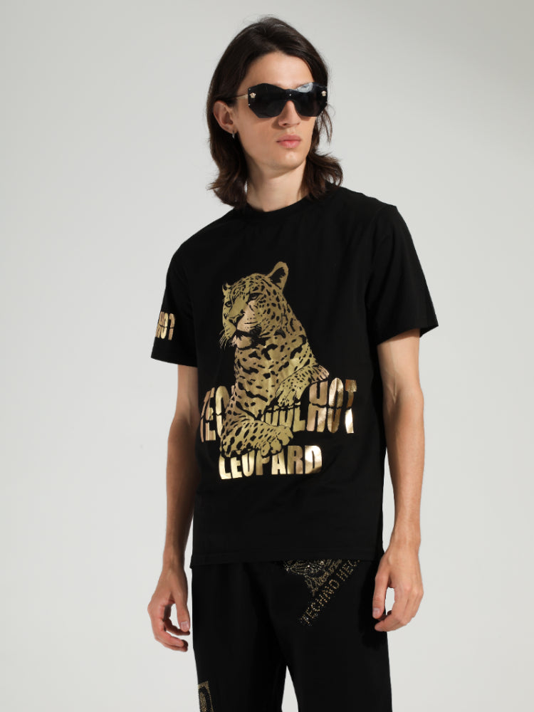 TCH Leopard Printed Crew Neck T-shirt