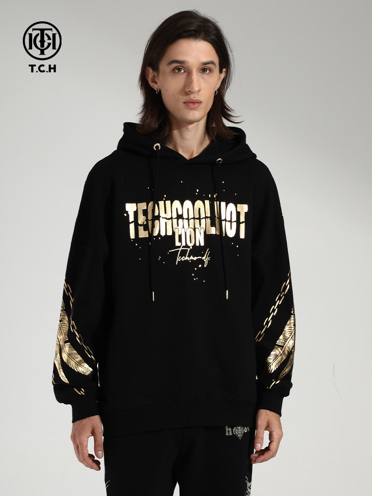 TCH Wing Print Cotton Hooded Sweatshirt