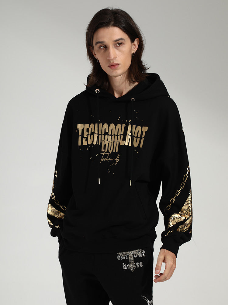 TCH Wing Print Cotton Hooded Sweatshirt