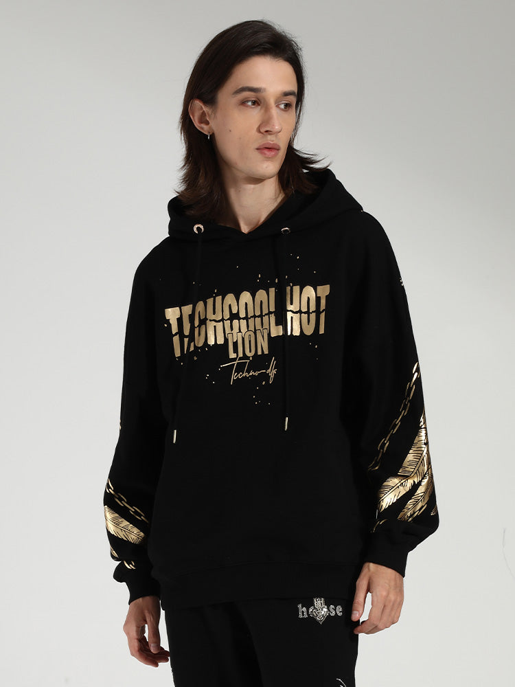 TCH Wing Print Cotton Hooded Sweatshirt