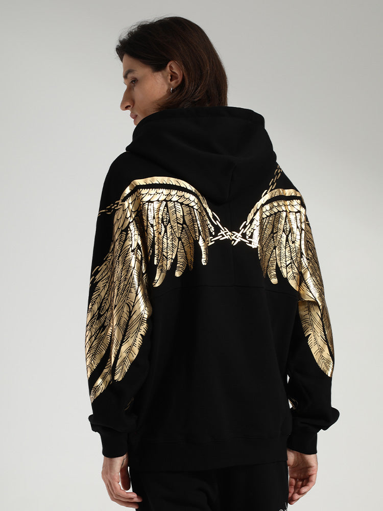 TCH Wing Print Cotton Hooded Sweatshirt