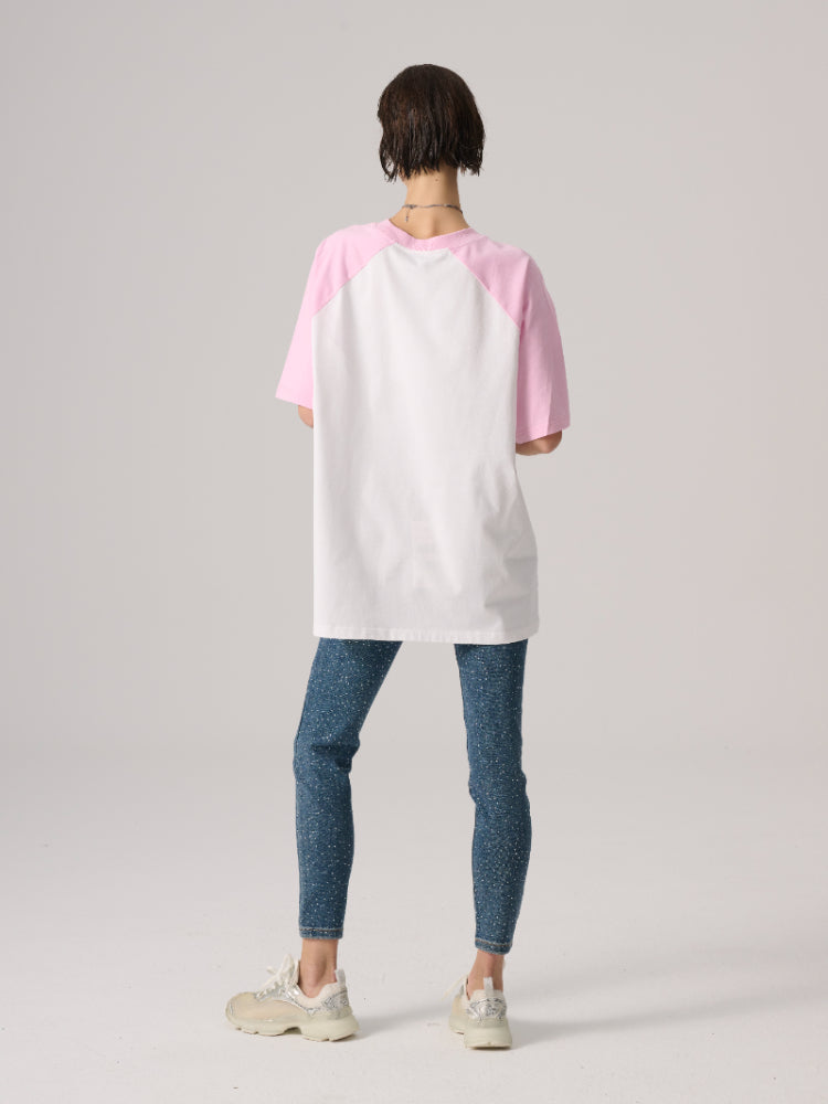 TCH Graphic Rhinestone Patch Crew Neck T-Shirt
