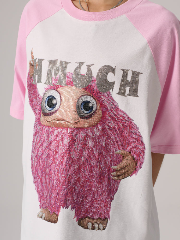 TCH Graphic Rhinestone Patch Crew Neck T-Shirt