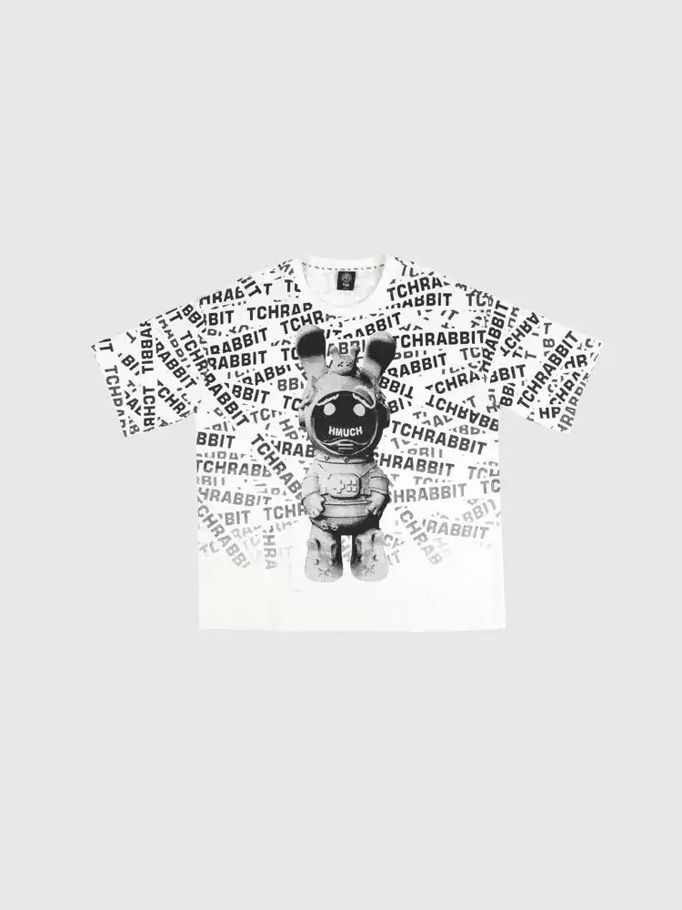 tch all-over letter graphic rhinestone t-shirt white HighEnd Luxury Streetwear Brand Official Showcase