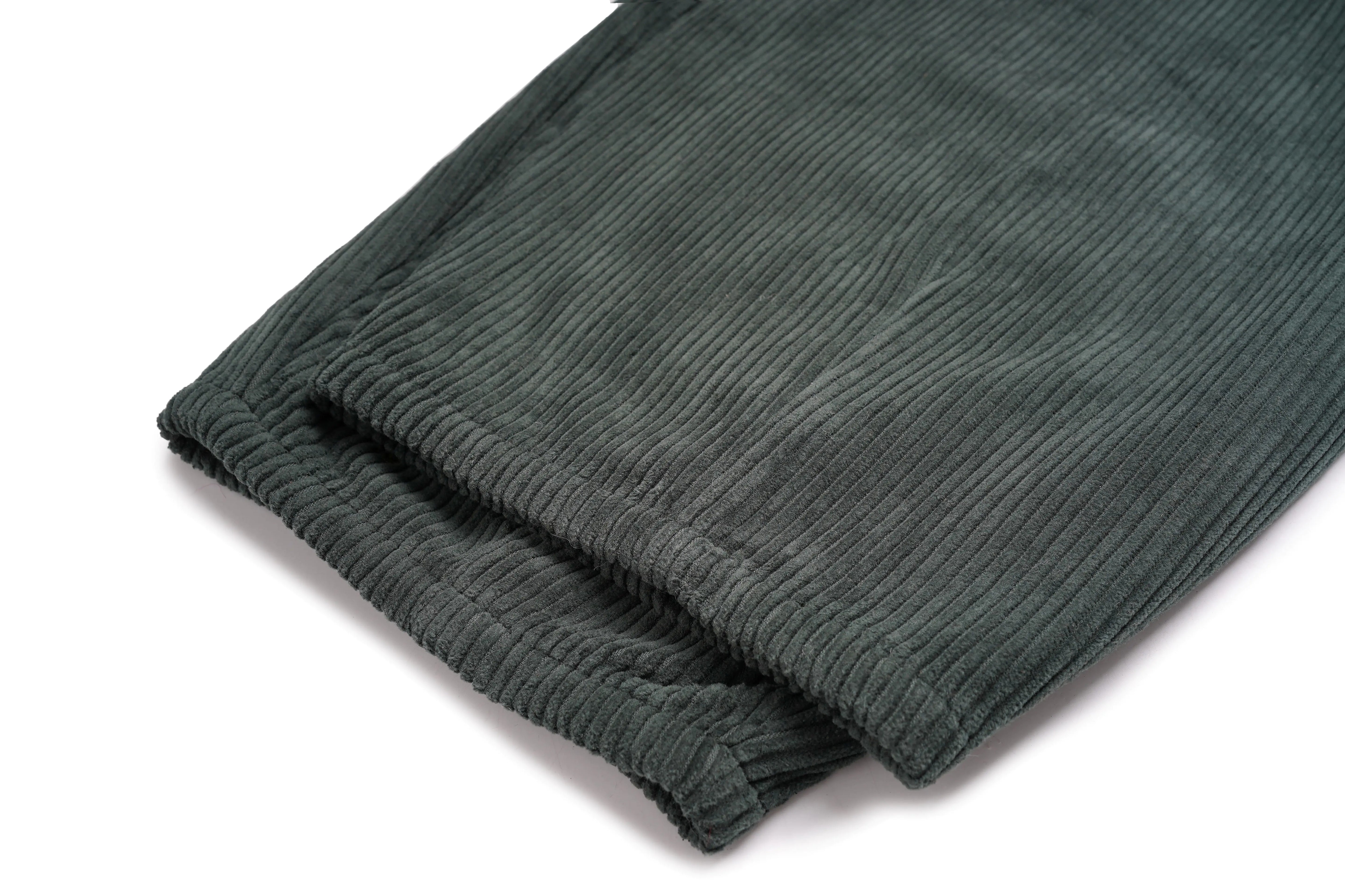 Folded dark green fabric on a white background, TCH All-Over Rhinestone Pendant Dark Grey Jogger Pants