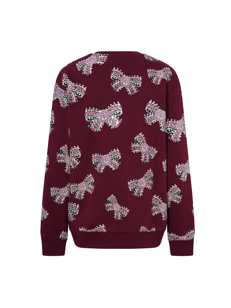 tch allover bow rhinestone party sweatshirt winered HighEnd Luxury Streetwear Brand Official Showcase