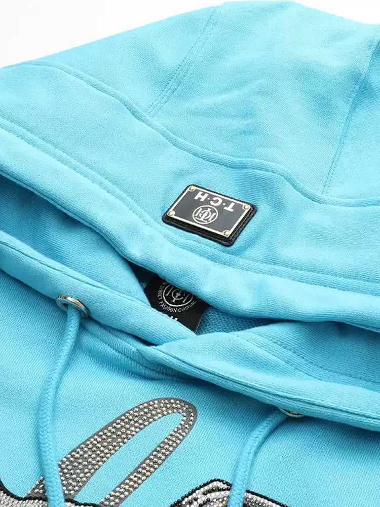 tch angel wings rhinestone dog hoodie blue HighEnd Luxury Streetwear Brand Official Showcase