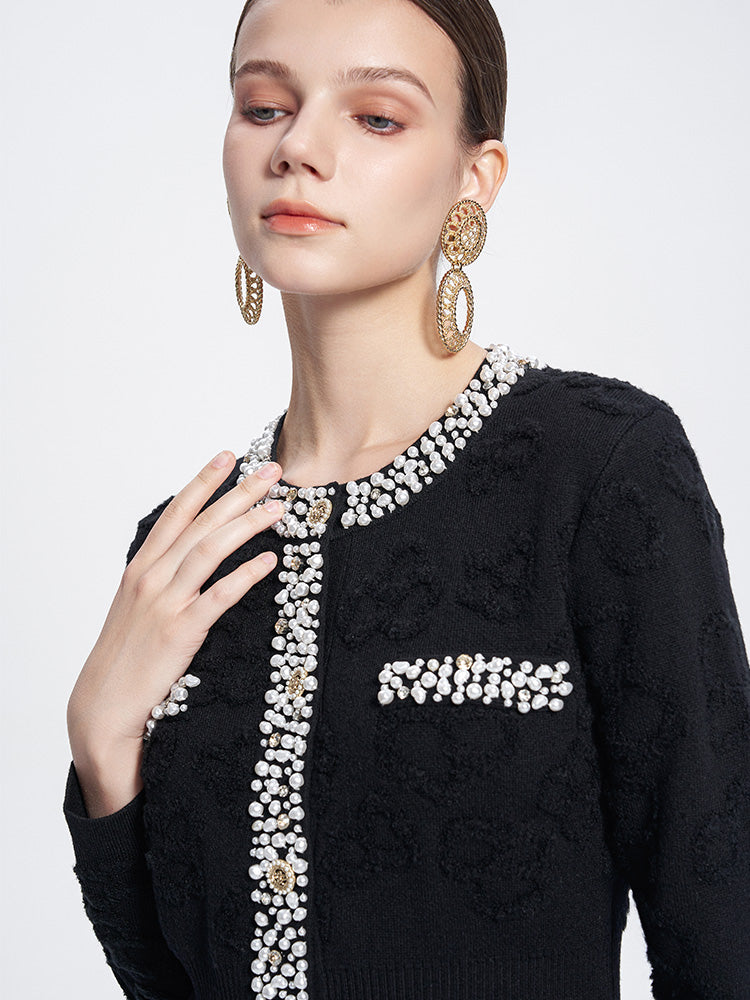 tch black pearl trim knit tweed sheath dress black HighEnd Luxury Streetwear Brand Official Showcase