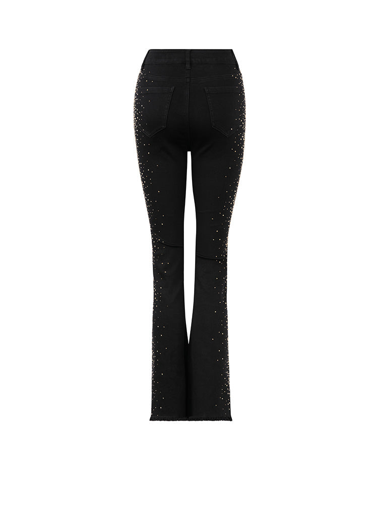 tch butterfly crystal embellished skinny jeans black HighEnd Luxury Streetwear Brand Official Showcase