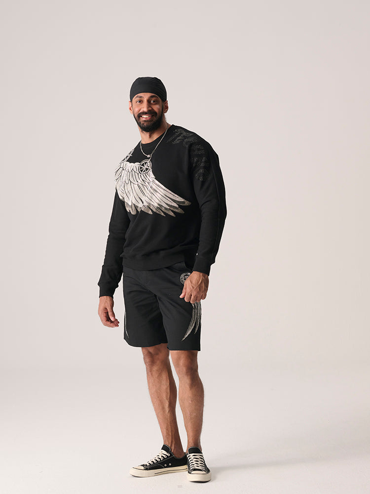 tch casual long sleeve crew neck sweatshirt black HighEnd Luxury Streetwear Brand Official Showcase