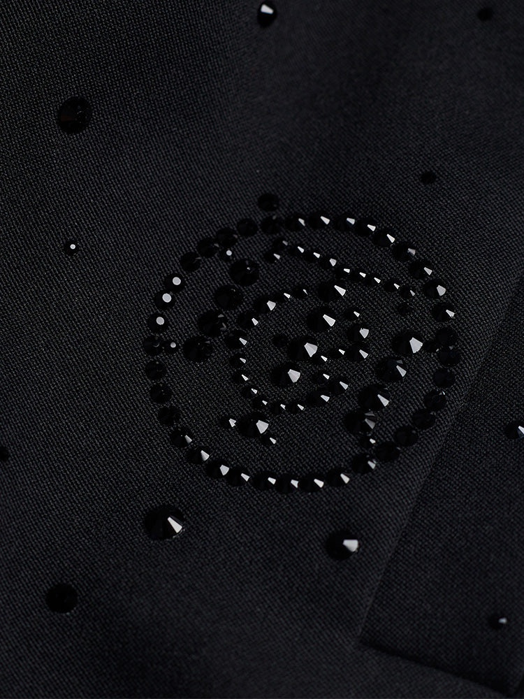 tch crystal embellished high-rise fitted shorts black HighEnd Luxury Streetwear Brand Official Showcase