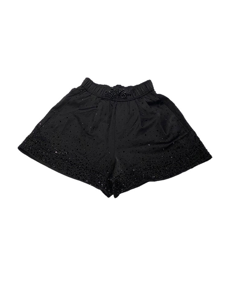 tch crystal-embellished sparkle casual shorts black HighEnd Luxury Streetwear Brand Official Showcase
