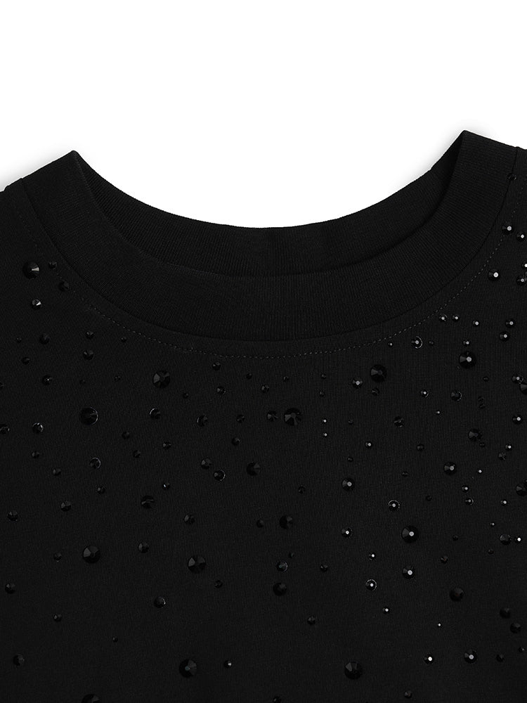 tch crystal-embroidered split slim midi dress black HighEnd Luxury Streetwear Brand Official Showcase