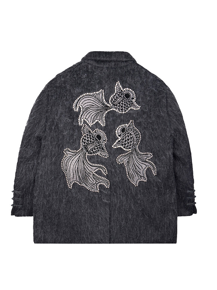 tch crystal embellished sparkle knit cardigan jacket darkgray HighEnd Luxury Streetwear Brand Official Showcase