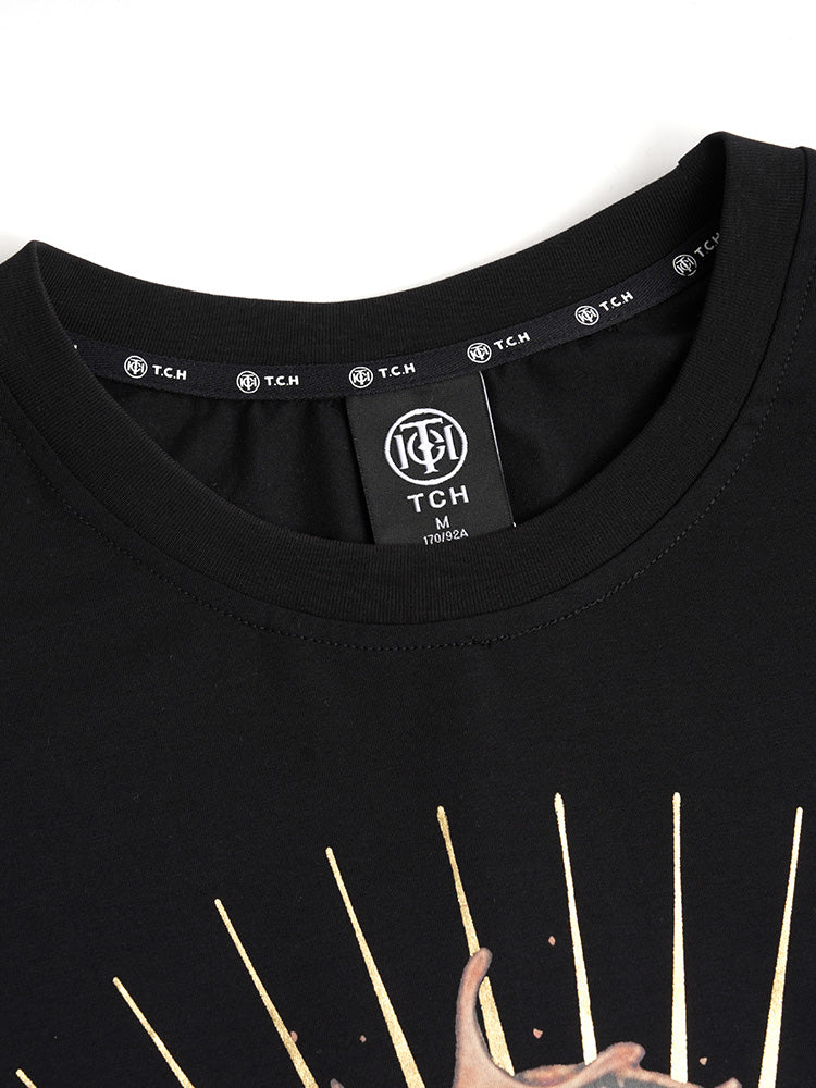 tch deer graphic cotton jersey t-shirt black HighEnd Luxury Streetwear Brand Official Showcase
