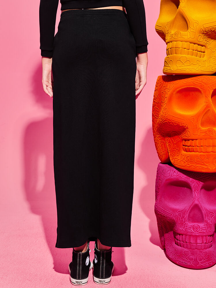 tch diamond high waisted knit long maxi skirt black HighEnd Luxury Streetwear Brand Official Showcase