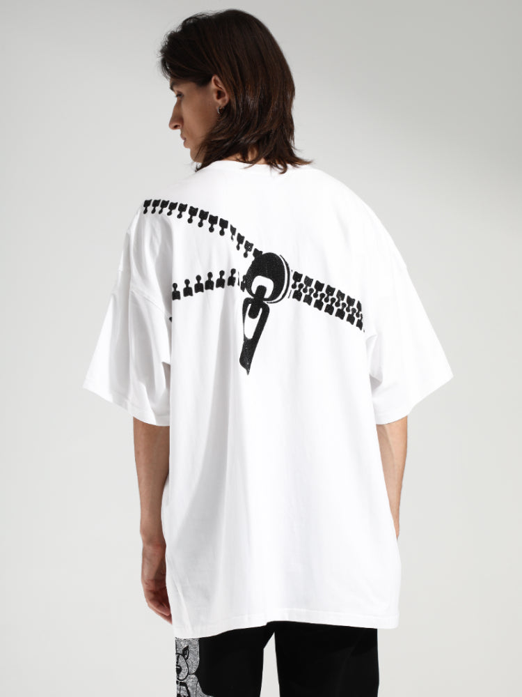 TCH Diamond Printed CrewNeck T-Shirt white HighEnd Luxury Streetwear Brand Official Showcase