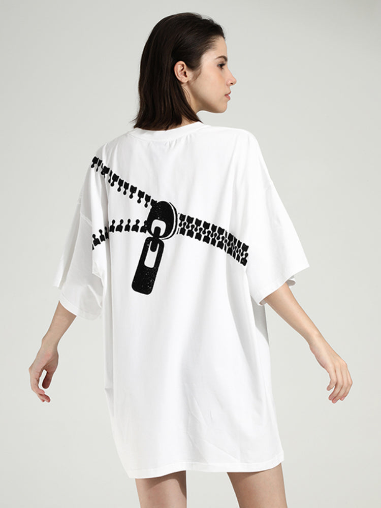 TCH Diamond Printed CrewNeck T-Shirt white HighEnd Luxury Streetwear Brand Official Showcase