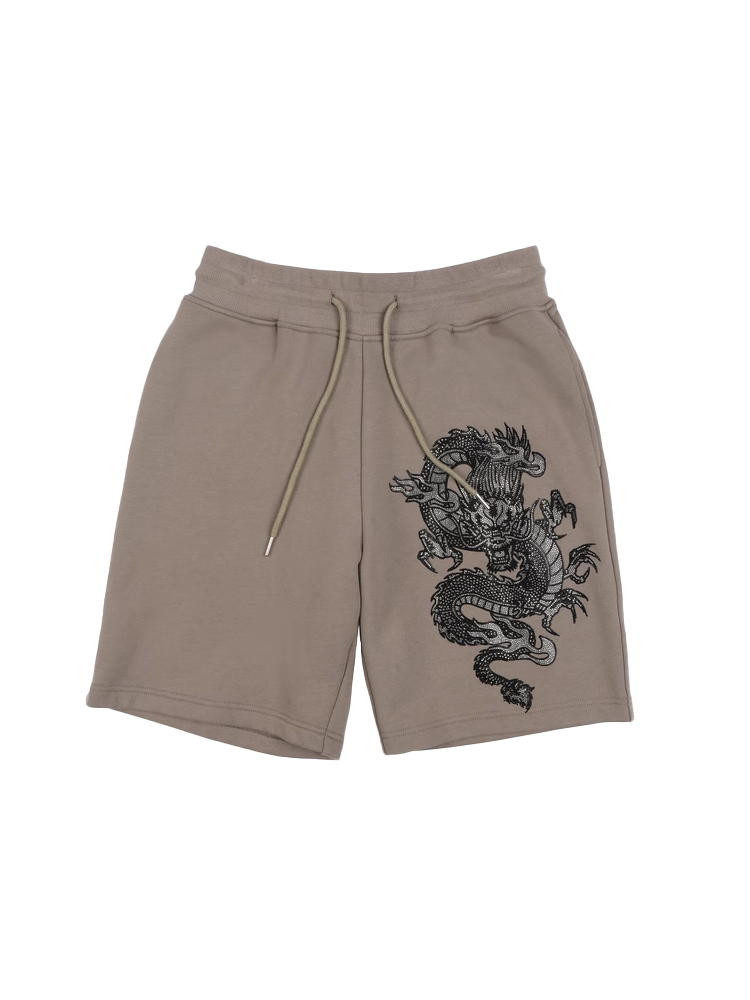 tch dragon rhinestone cotton hiking shorts coffee HighEnd Luxury Streetwear Brand Official Showcase