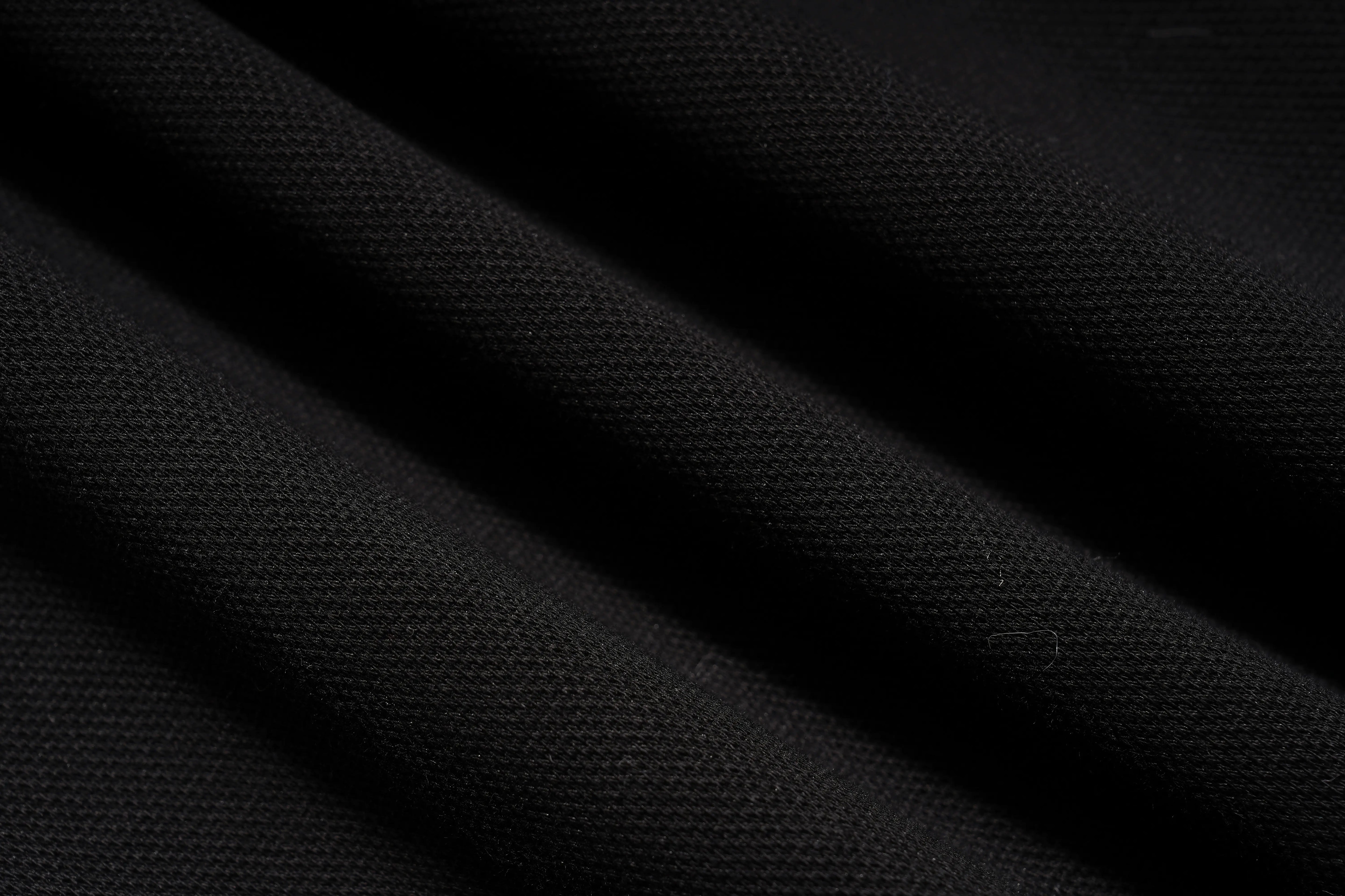 Close-up of black fabric texture, TCH Dream Whale Rhinestone Lace Midi Dress