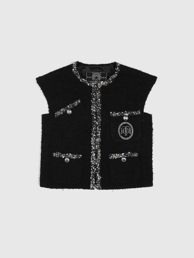 tch fashion diamond-embedded handmade vest black HighEnd Luxury Streetwear Brand Official Showcase