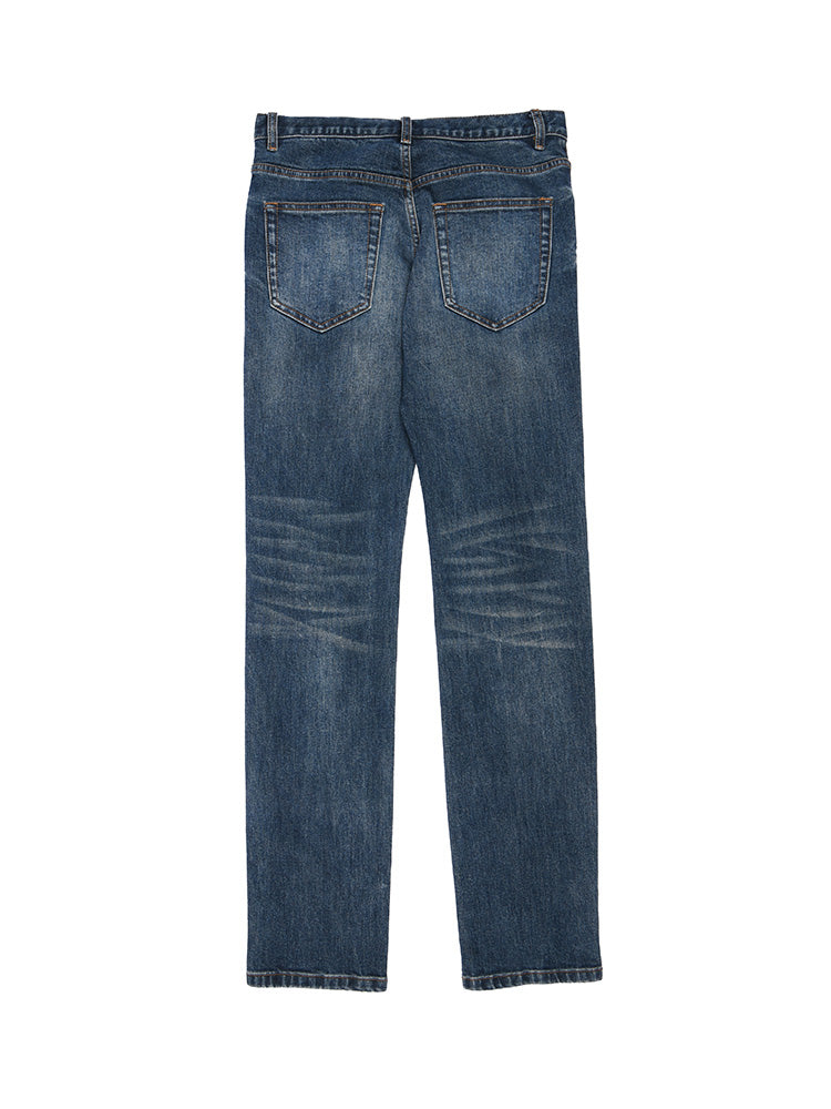 tch galaxy mid-rise rhinestone straight denim jean blue HighEnd Luxury Streetwear Brand Official Showcase
