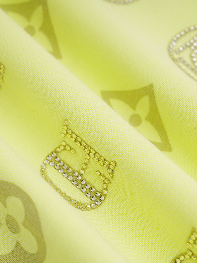 tch geometry rhinestone all-over tee lightyellow HighEnd Luxury Streetwear Brand Official Showcase