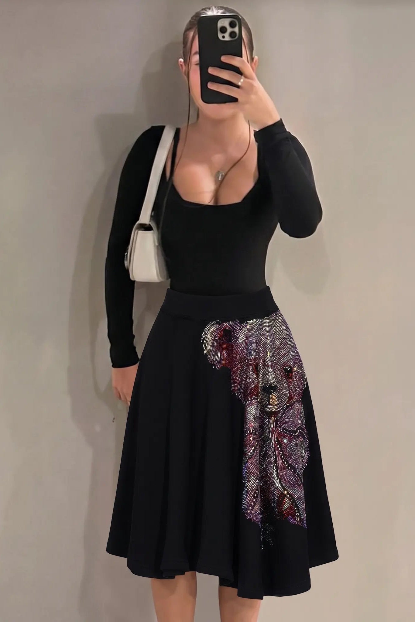 TCH Giant Pink Teddy Rhinestone Dress Luxury Streetwear Brand Official Showcase