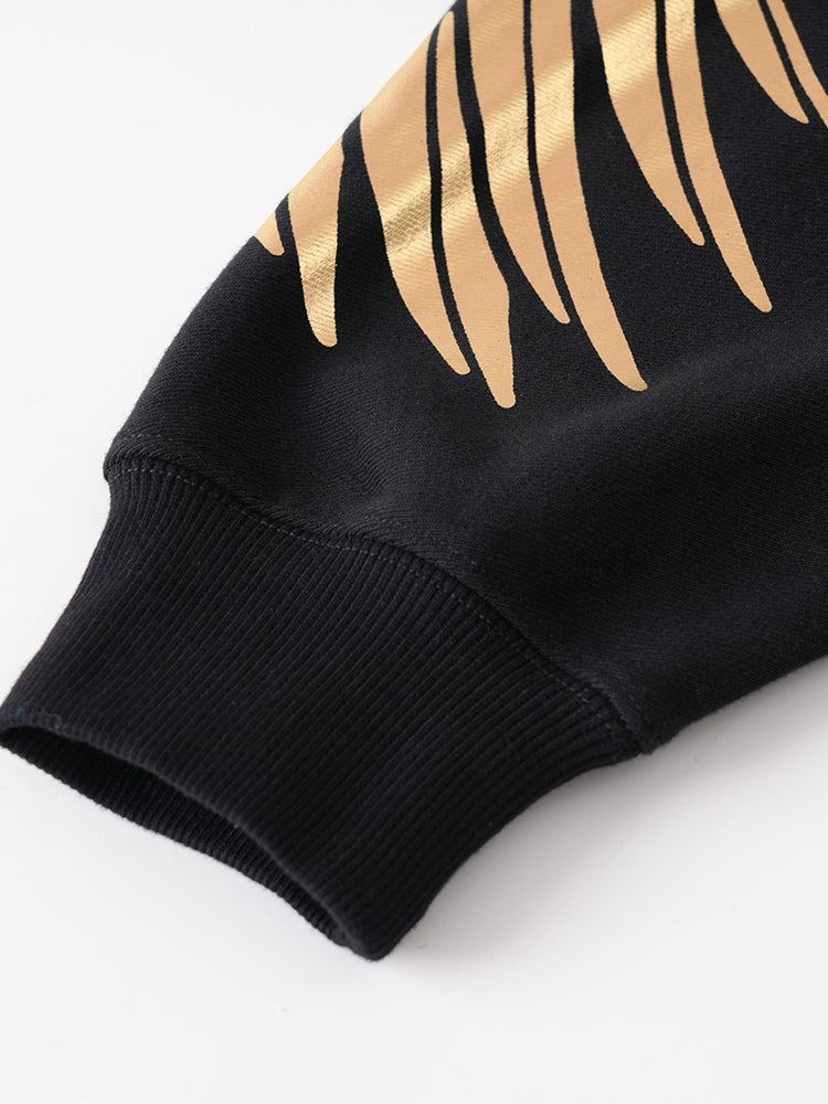 tch goldprint cotton sweatshirt with angel wings black HighEnd Luxury Streetwear Brand Official Showcase