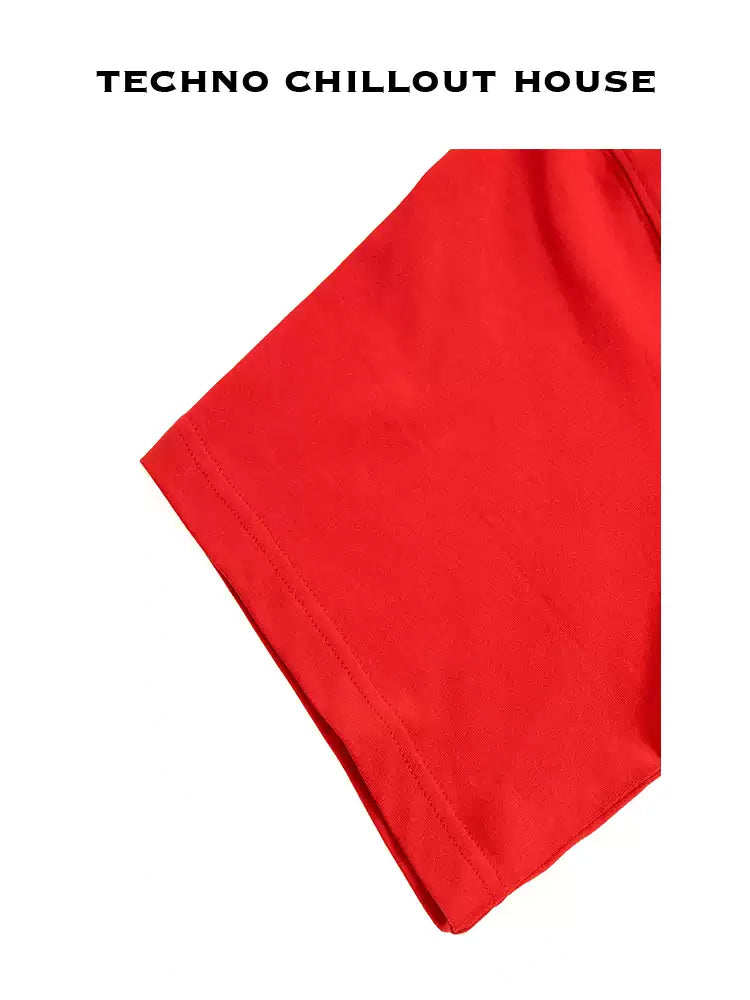 tch gold dragon rhinestone cotton t-shirt red HighEnd Luxury Streetwear Brand Official Showcase