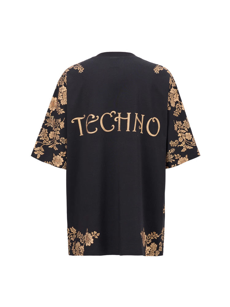 tch gold rhinestone wings sparkling t shirt black HighEnd Luxury Streetwear Brand Official Showcase