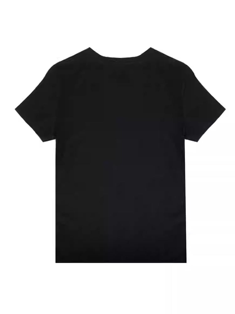 tch graphic flower rhinestone retro t-shirt black HighEnd Luxury Streetwear Brand Official Showcase