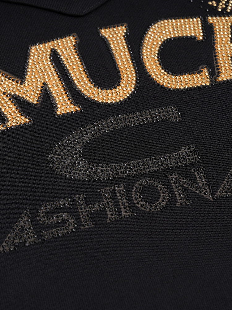 tch graphic rhinestone cotton unisex hoodie black HighEnd Luxury Streetwear Brand Official Showcase