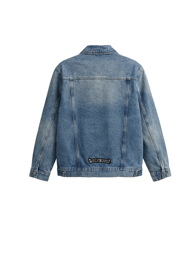 TCH Graphic Rhinestone Denim Jacket-6