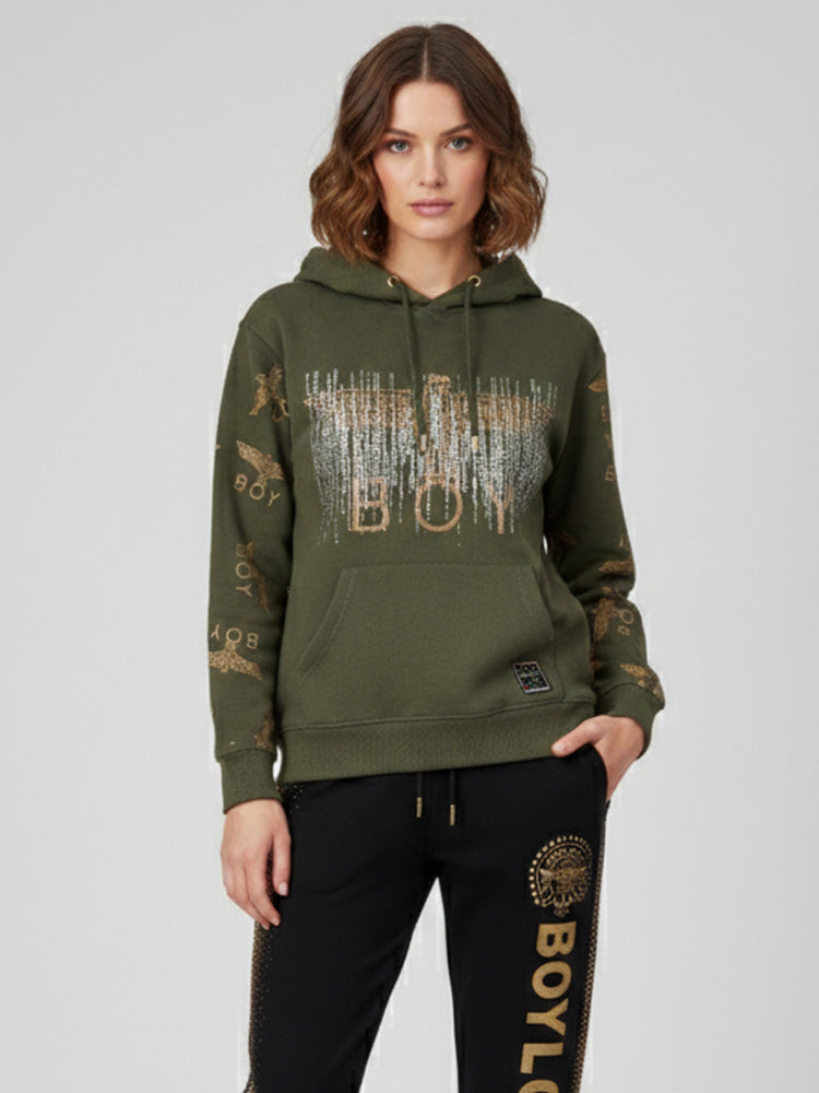 tch graphic rhinestone pullover hoodies armygreen HighEnd Luxury Streetwear Brand Official Showcase