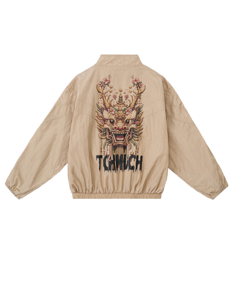 tch graphics print lightweight nylon jacket khaki1 HighEnd Luxury Streetwear Brand Official Showcase