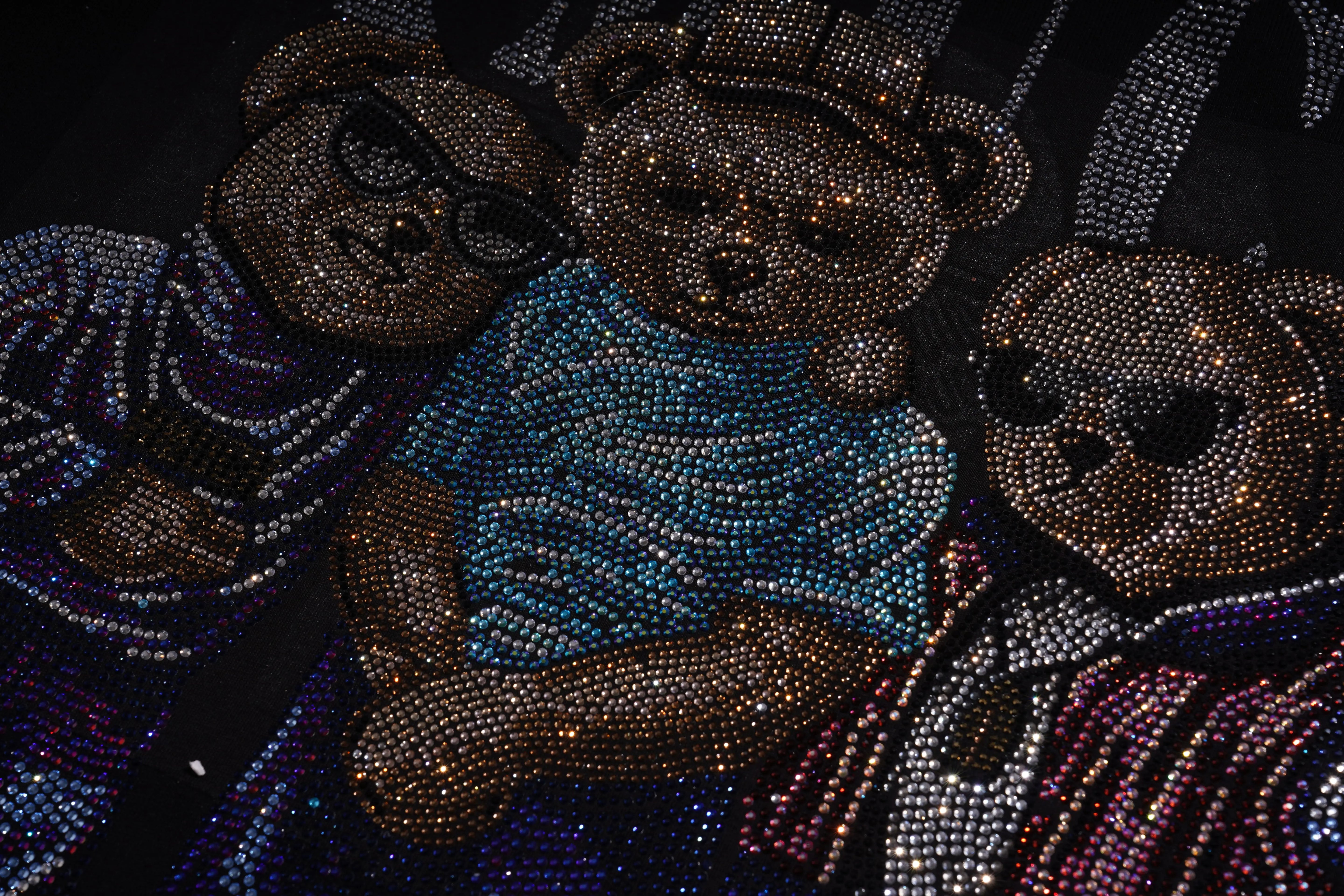 TCH HMUCH Rhinestone Triple Bear Sweatshirt Luxury Streetwear Brand Official Showcase