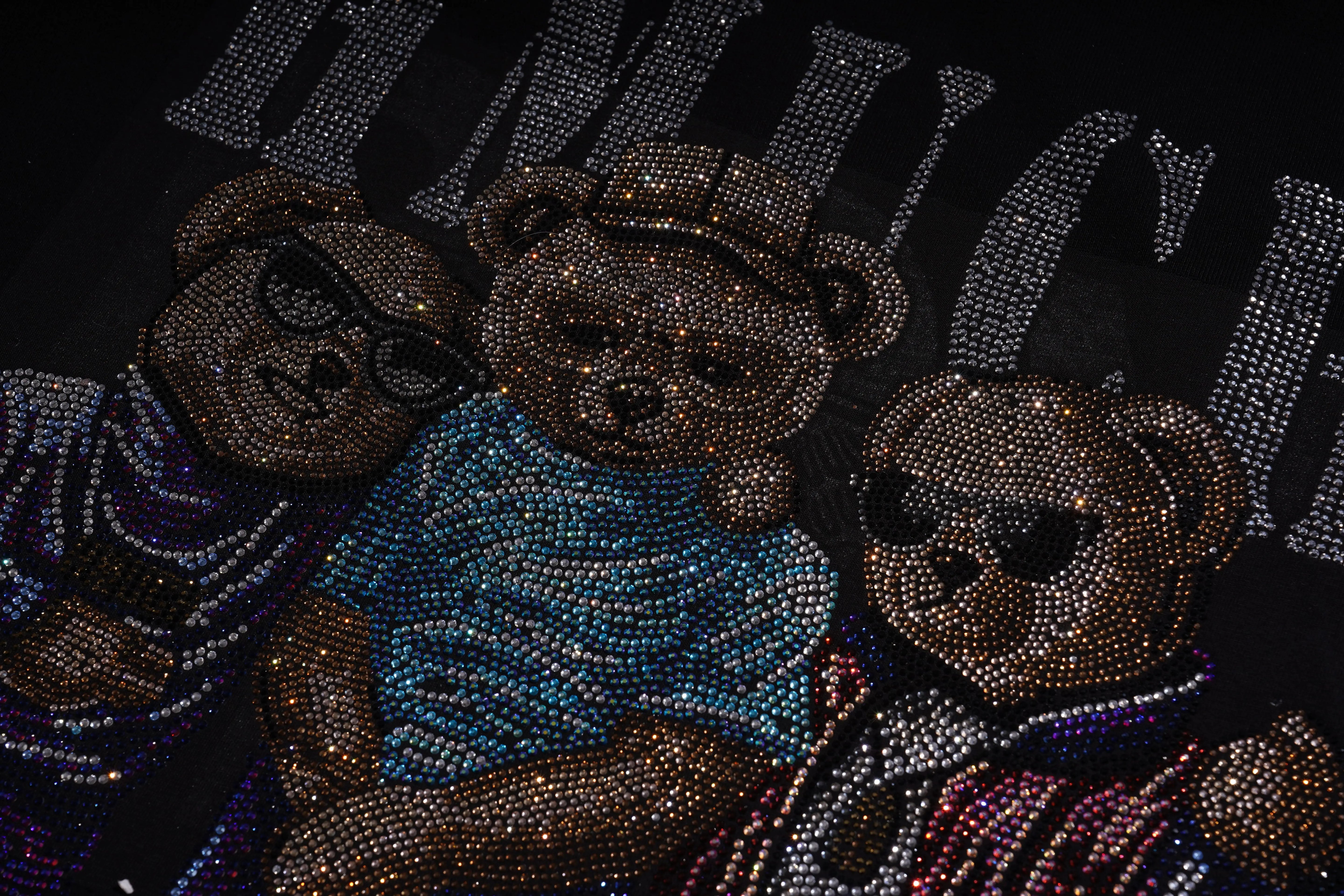 TCH HMUCH Rhinestone Triple Bear Sweatshirt Luxury Streetwear Brand Official Showcase