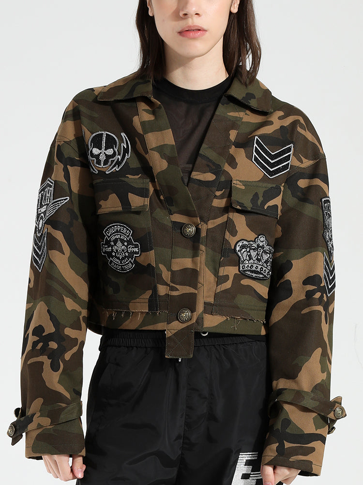 tch hot diamond camo cropped jacket camo HighEnd Luxury Streetwear Brand Official Showcase