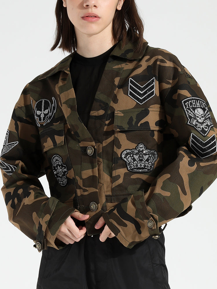 tch hot diamond camo cropped jacket camo HighEnd Luxury Streetwear Brand Official Showcase