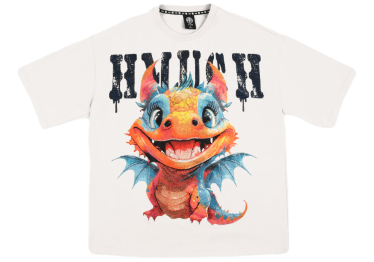 tch hot diamond cute little dragon print t shirt White HighEnd Luxury Streetwear Brand Official Showcase