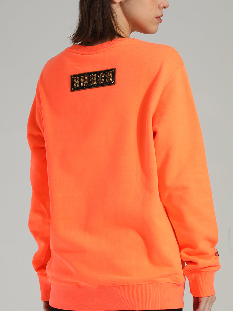 TCH Leopard Star Rhinestone Crewneck Sweatshirt orange HighEnd Luxury Streetwear Brand Official Showcase