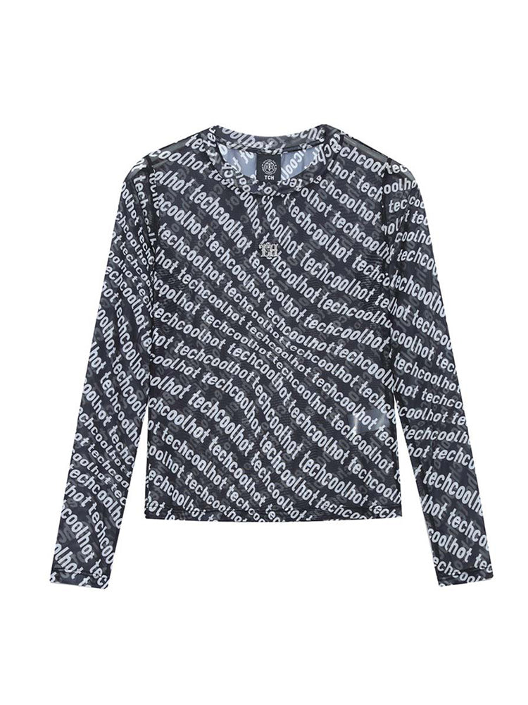 tch letter rhinestone basic long sleeve top black HighEnd Luxury Streetwear Brand Official Showcase