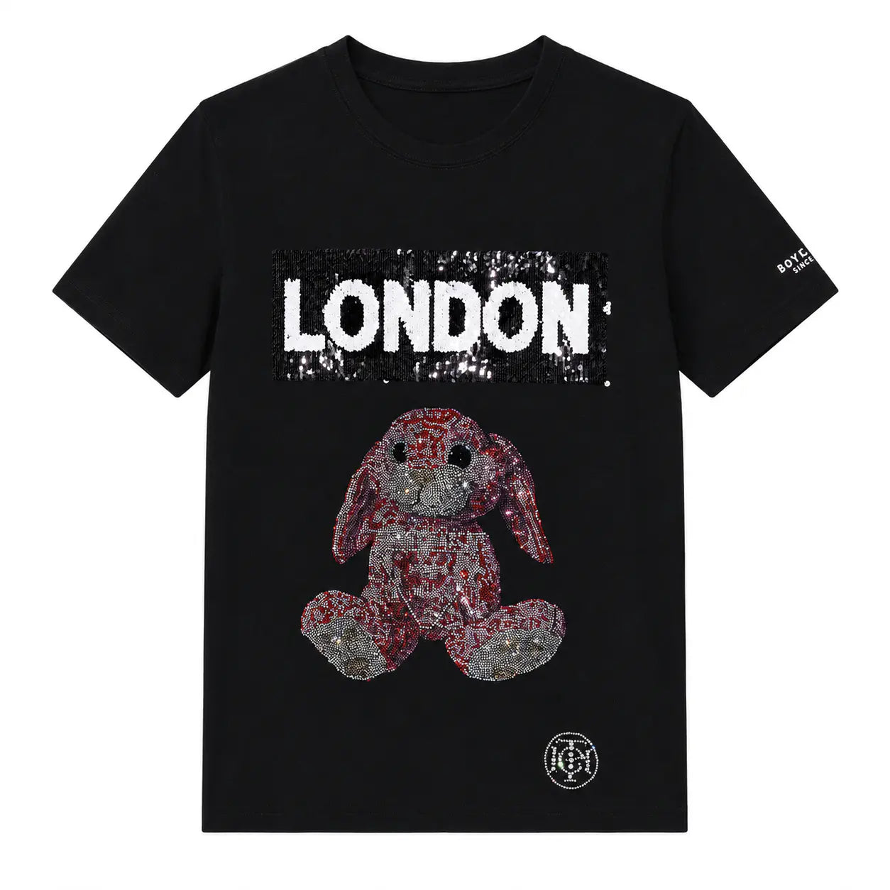 TCH London Bunny Rhinestone Graphic T-Shirt Luxury Streetwear Brand Official Showcase