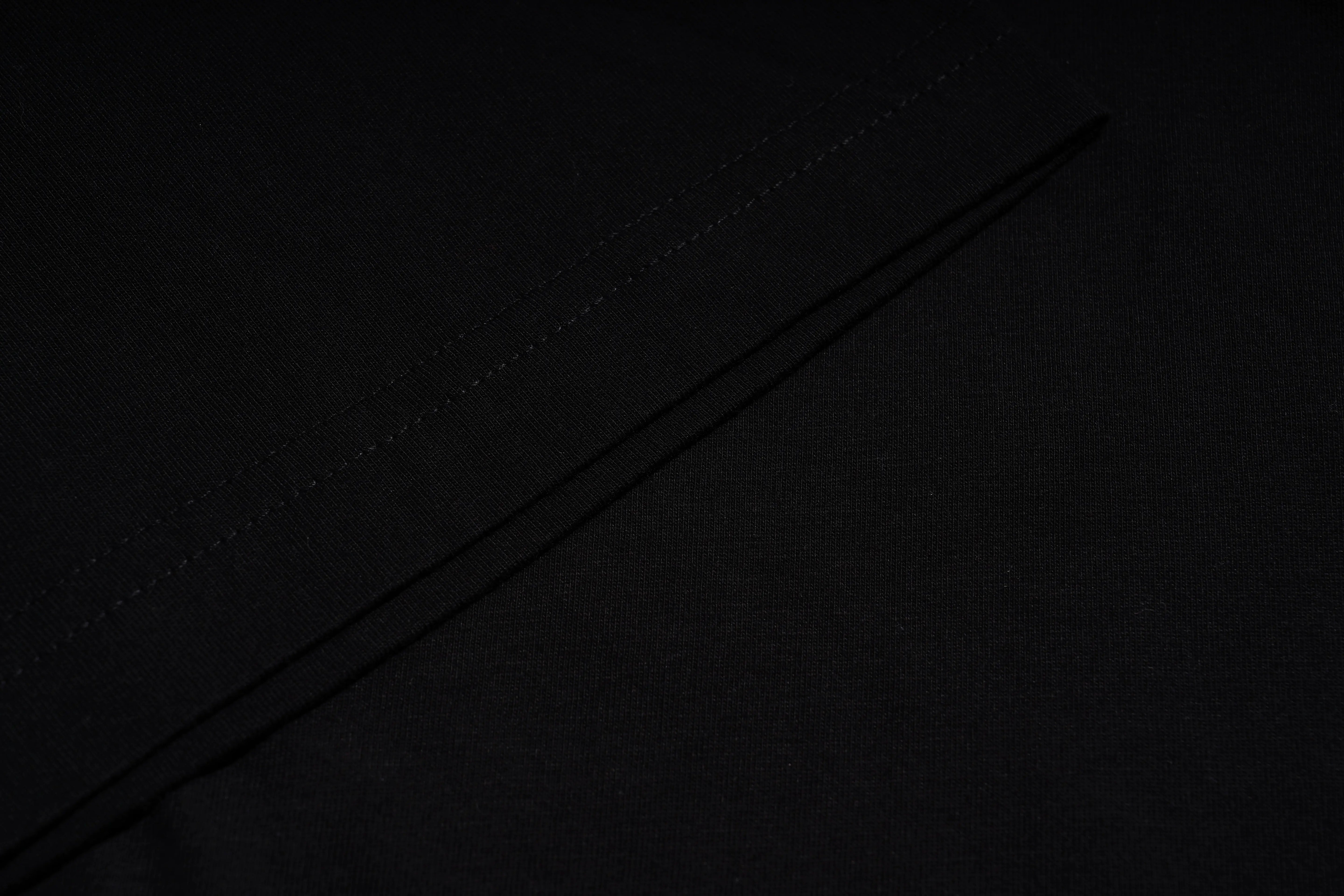 Black background with a thin white line, TCH Luck Dog Rhinestone T-Shirt