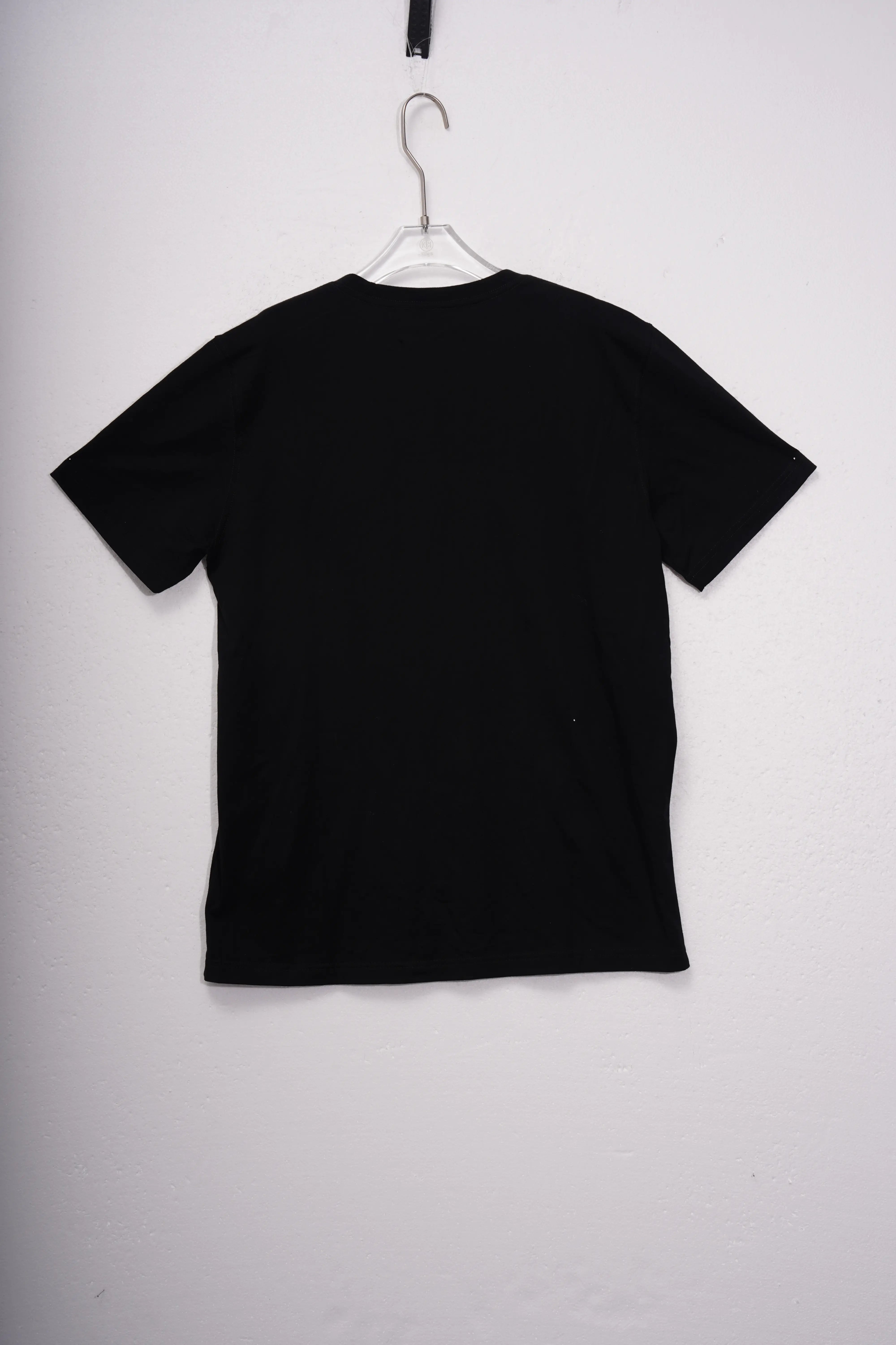 Black t-shirt on a hanger against a white background, TCH Luck Dog Rhinestone T-Shirt