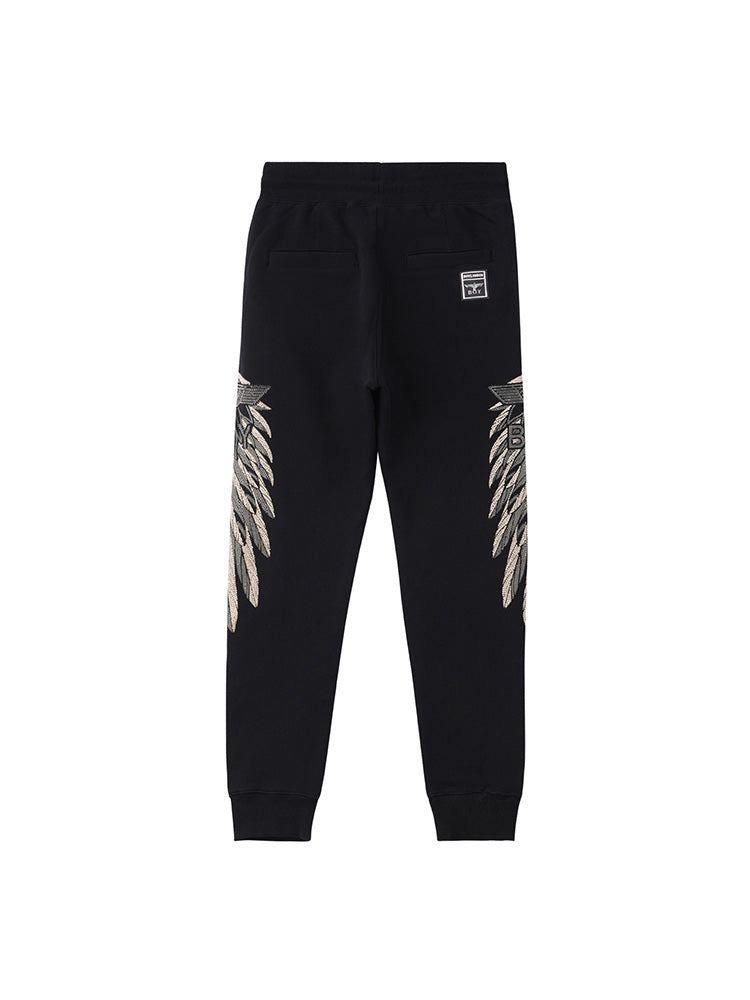 tch luxe winged rhinestone jogger pants black HighEnd Luxury Streetwear Brand Official Showcase