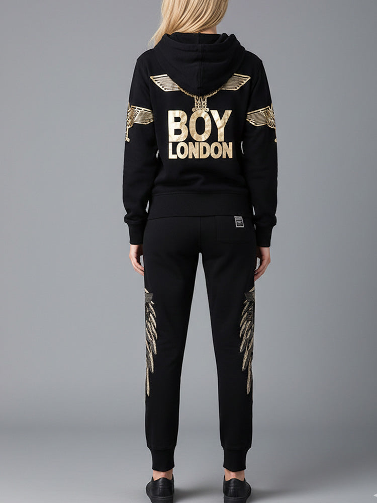 tch luxe winged rhinestone jogger pants black HighEnd Luxury Streetwear Brand Official Showcase