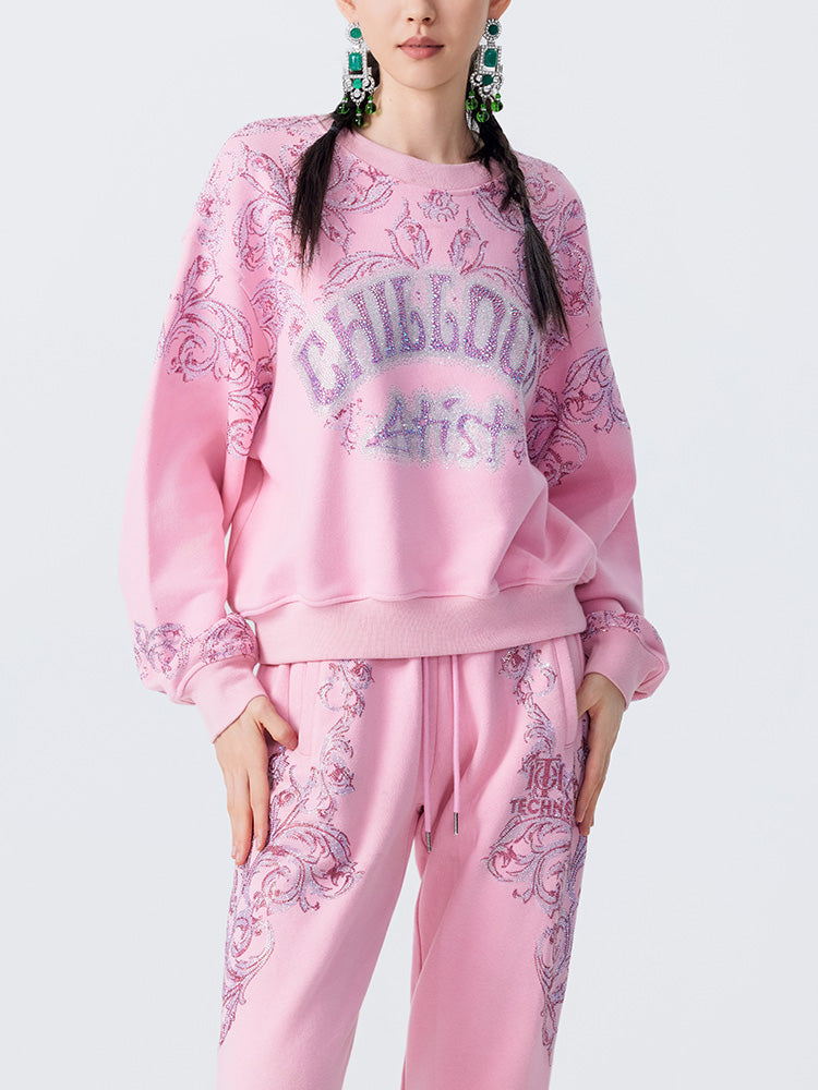 tch luxury graphic rhinestone letter sparkle top pink HighEnd Luxury Streetwear Brand Official Showcase