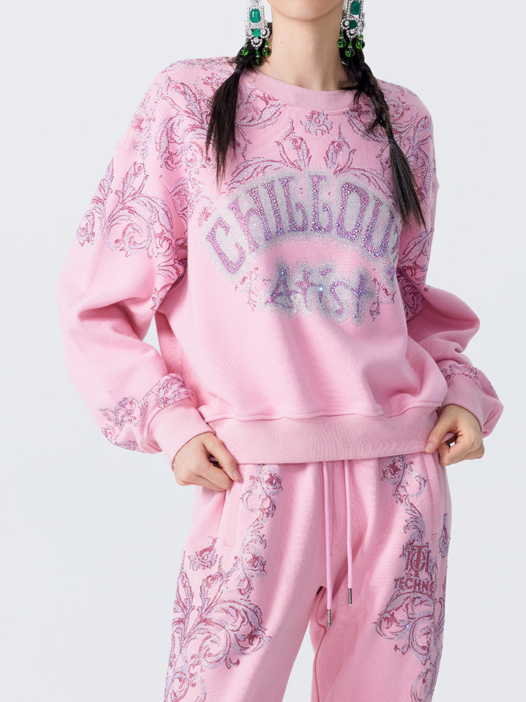 tch luxury graphic rhinestone letter sparkle top pink HighEnd Luxury Streetwear Brand Official Showcase